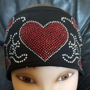 Rhinestone Headband/Red Heart New!